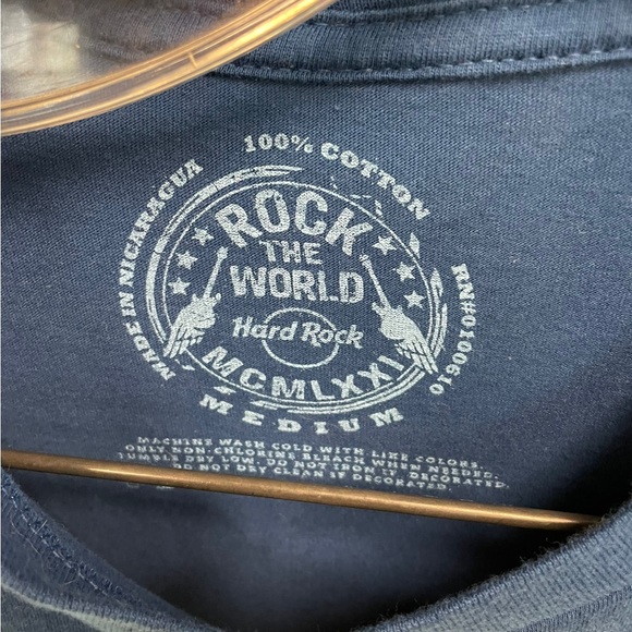 Rock The World Hard Rock Los Angeles California Graphic Short Sleeve Tee Medium - Picture 2 of 3